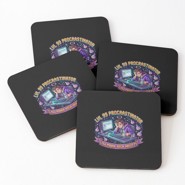 Item preview, Lvl 99 Procrastinator Low Mana High Anxiety – Gamer RPG Procrastination Design designed and sold by Fuechse.