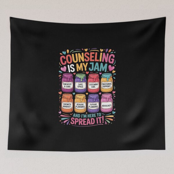 Item preview, Counseling Is My Jam Colorful Jars designed and sold by jkrphoto.