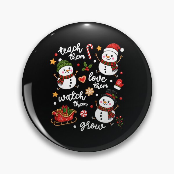 Item preview, Teach Them Watch Them Grow Christmas Teacher Snowmen designed and sold by RDGNR.