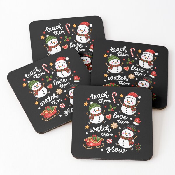 Item preview, Teach Them Watch Them Grow Christmas Teacher Snowmen designed and sold by RDGNR.