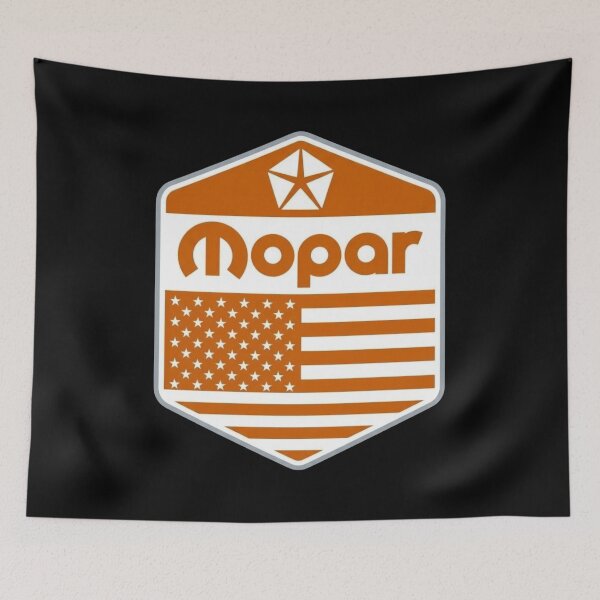 Item preview, Orange Mopar American Flag design designed and sold by Mad Apparel.