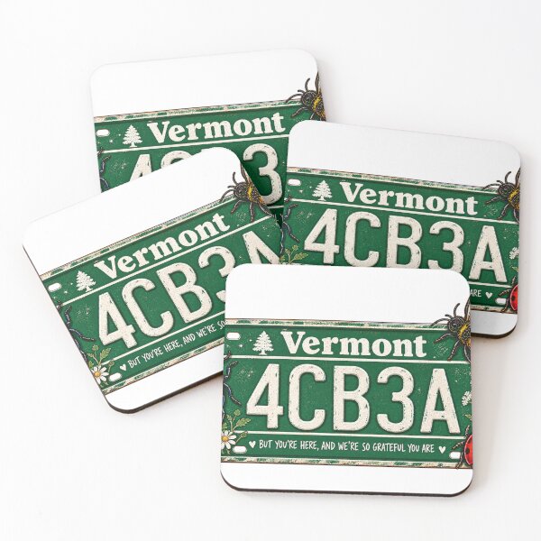 Item preview, Vintage Vermont License Plate Sticker – Rustic American Folk Music & Bug Art designed and sold by Mahmoud Salah.