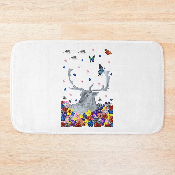 Item preview, Deer Whismical Flowers Bees Butterflies and Flowers  designed and sold by kel72.