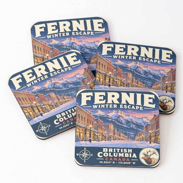 Item preview, Fernie Winter Escape – British Columbia Canada Retro Travel designed and sold by naturalsurvival.