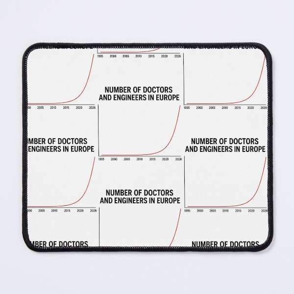 Item preview, Number of Doctors and Engineers Europe Growth Chart designed and sold by RDGNR.