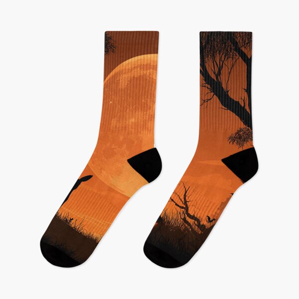 Item preview, Australian Halloween – Kangaroo Silhouette Beneath a Giant Orange Moon designed and sold by Teniche.