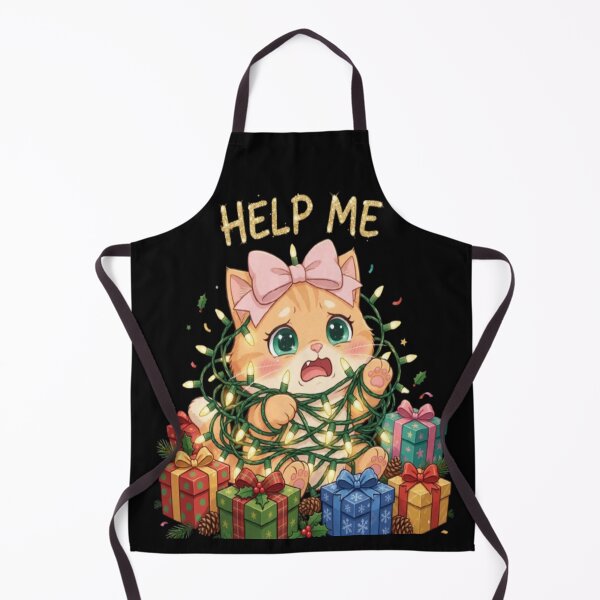 Item preview, Tangled Christmas Cat Fairy Lights Panic designed and sold by Luna's World .