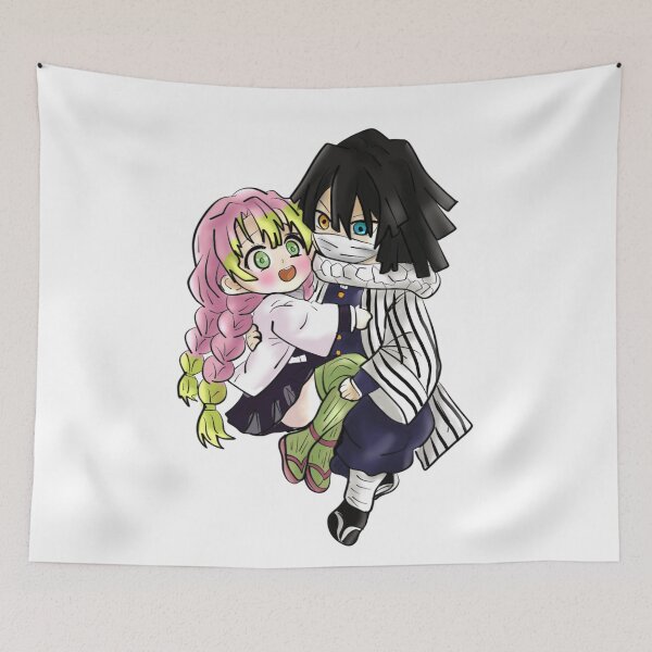 Item preview, Obanai carrying mitsuri | Cute Demon Slayer Anime Couple Art designed and sold by aishtistic-art.