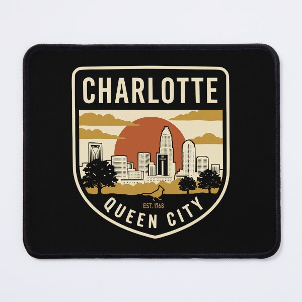 Item preview, Vintage Charlotte Queen City Skyline designed and sold by Travelpeak.