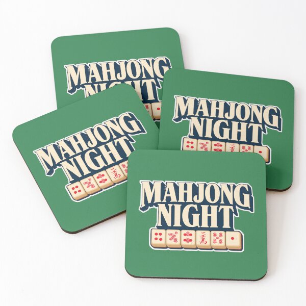 Item preview, Mahjong Night Retro Typography Sticker Design designed and sold by peterdesigns.