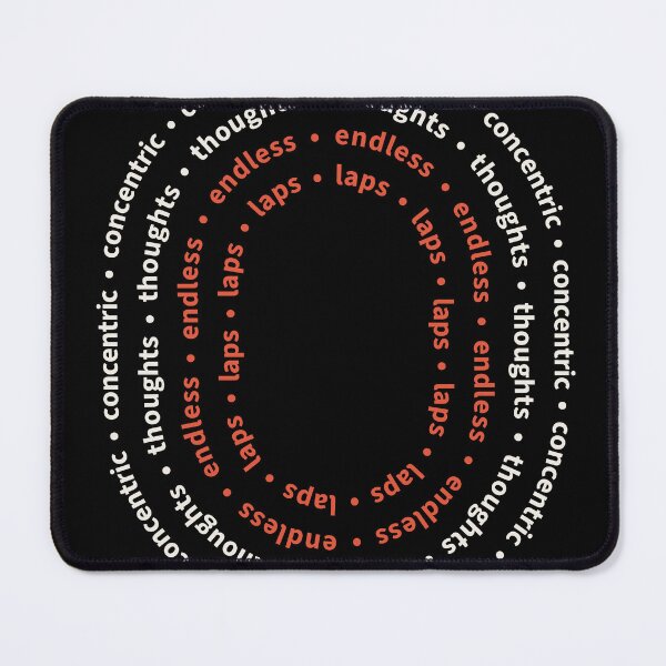 Item preview, Concentric Thoughts Endless Laps Typography Shirt designed and sold by ink & Kern.