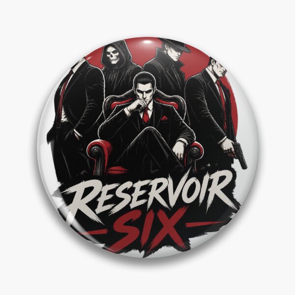 Artikelvorschau, Grafikdesign inspiriert von Reservoir Six mit markanter Typografie und künstlerischen Elementen entworfen und verkauft von Lucky Bubble Smile Shop.