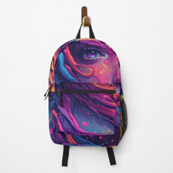 Item preview, Colorful Fantasy Woman Rainbow Hair Vibrant Portrait Art designed and sold by FusionCipher.