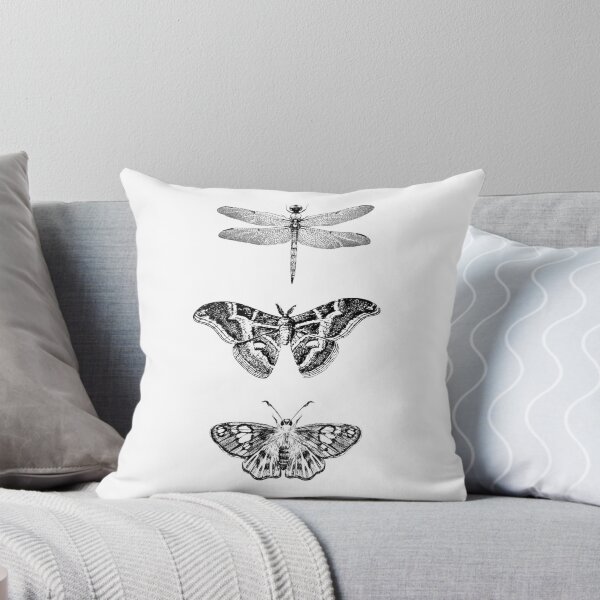 Item preview, Vintage Insects and Butterflies Ink Sketch - Dragonfly, Moth, and Butterfly Art designed and sold by DanisPixieArt.