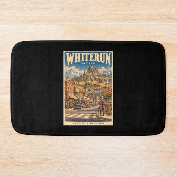 Item preview, Whiterun, Skyrim – A Nice Place to Take an Arrow | Vintage Fantasy Travel Poster designed and sold by ChickenFund.