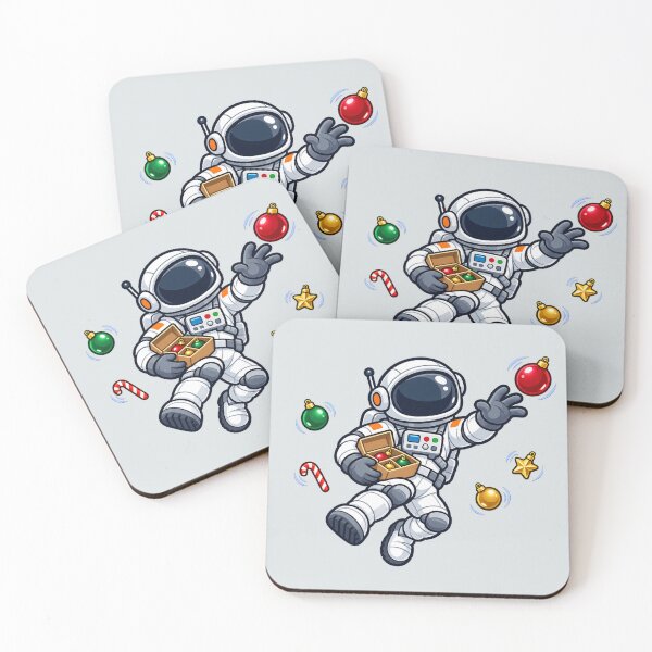 Item preview, Christmas Astronaut Catching Floating Ornaments designed and sold by BROHLine Studio.