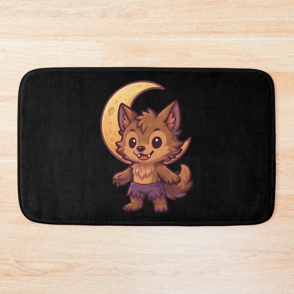 Item preview, Cute Werewolf & Crescent Moon Halloween Design designed and sold by SideKickCreates.