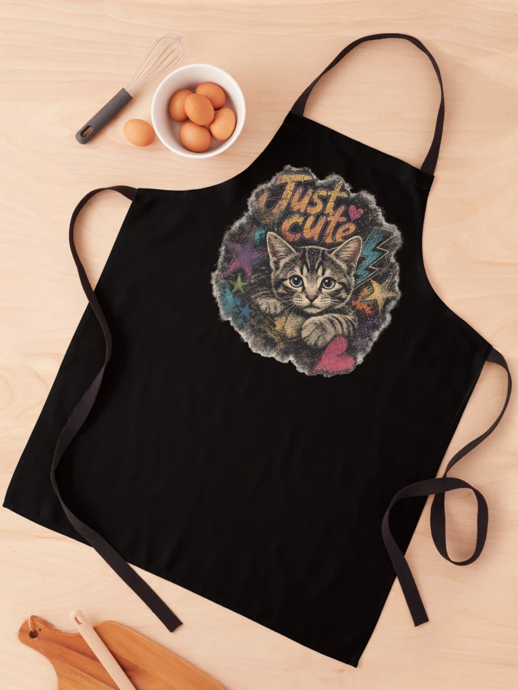 Thumbnail 1 of 6, Apron, Cute cat designed and sold by ReneMM.
