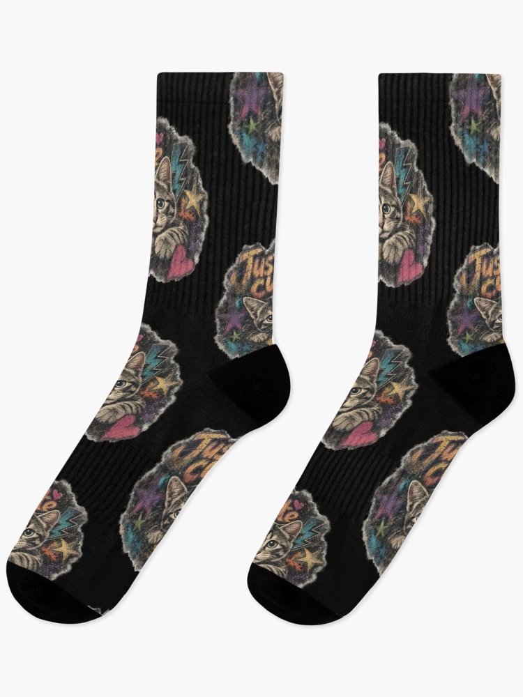 Thumbnail 1 of 5, Socks, Cute cat designed and sold by ReneMM.