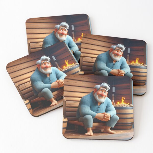 Item preview, Old Fart taking a Sauna designed and sold by Colin Bentham.