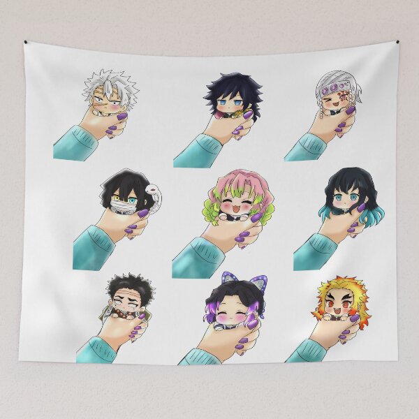 Item preview, Pocket Hashira |Hashira Squad Caught in a Hand  designed and sold by aishtistic-art.