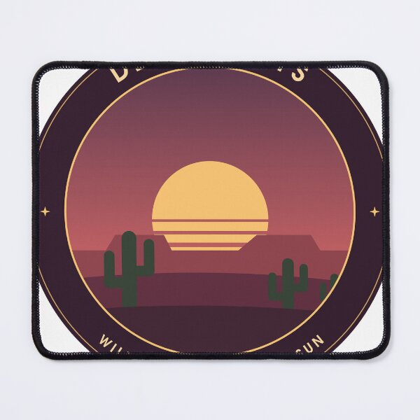 Item preview, Desert Days - Retro Cactus Sunset Badge designed and sold by Mooncap Studio.
