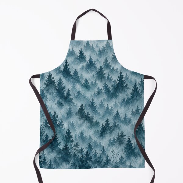 Item preview, Misty Blue Pine Forest Watercolor Woodland Pattern designed and sold by KokoDeez.