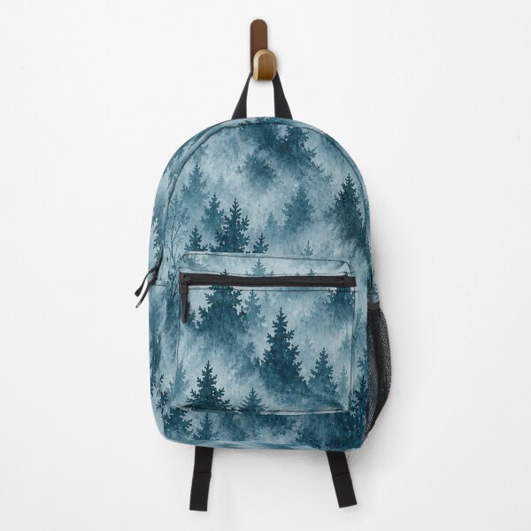 Item preview, Misty Blue Pine Forest Watercolor Woodland Pattern designed and sold by KokoDeez.