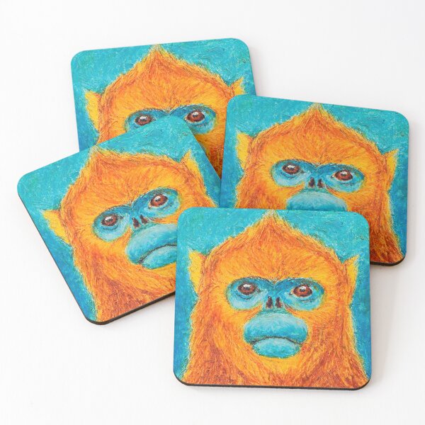 Item preview, Golden Snub-Nosed Monkey Portrait - The Gaze designed and sold by Liminal Archive.