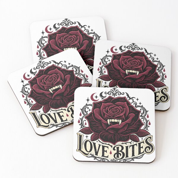 Item preview, Love Bites Gothic Rose Design, Vampire Fangs and Vintage Filigree designed and sold by Roslet.