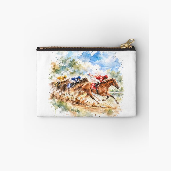 Item preview, Thunder of the Race – Dramatic Horse Racing Watercolor Art, Galloping Horses and Jockeys designed and sold by Windy-market.