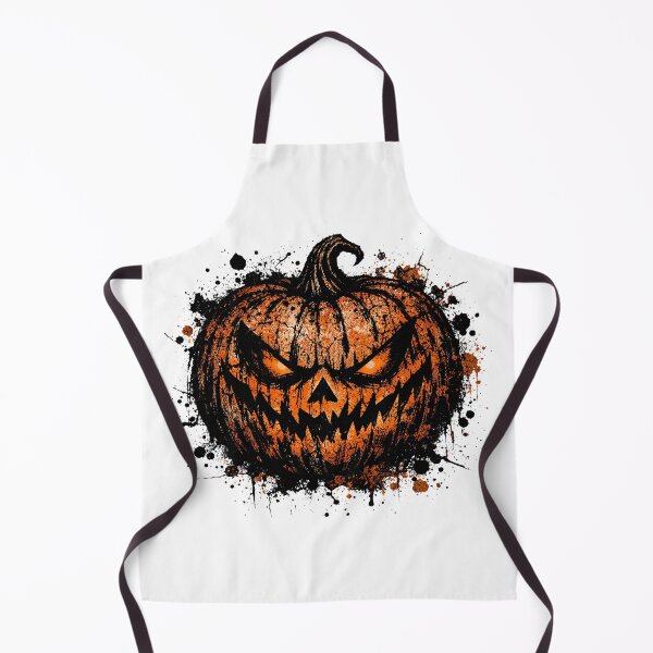 Item preview, Vintage grunge Halloween pumpkin with a twisted smile. designed and sold by THITIMON2527.