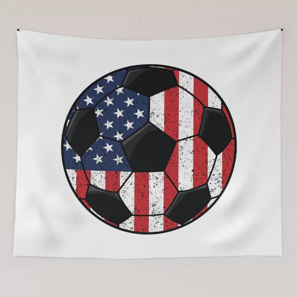 Item preview, Vintage American Flag Soccer Ball - Retro Soccer Fan designed and sold by Marshallamoakohene.