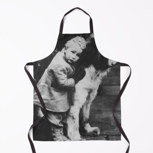 Item preview, In the kingdom of the Dogs a Boy is King; a boy and his beloved dog vintage black and white photograph designed and sold by Astrid Arkhangelsky.