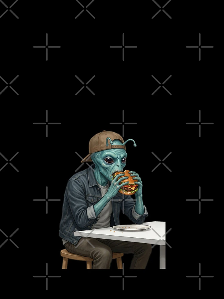Thumbnail 4 of 4, iPhone Case, Alien eats burger designed and sold by ReneMM.