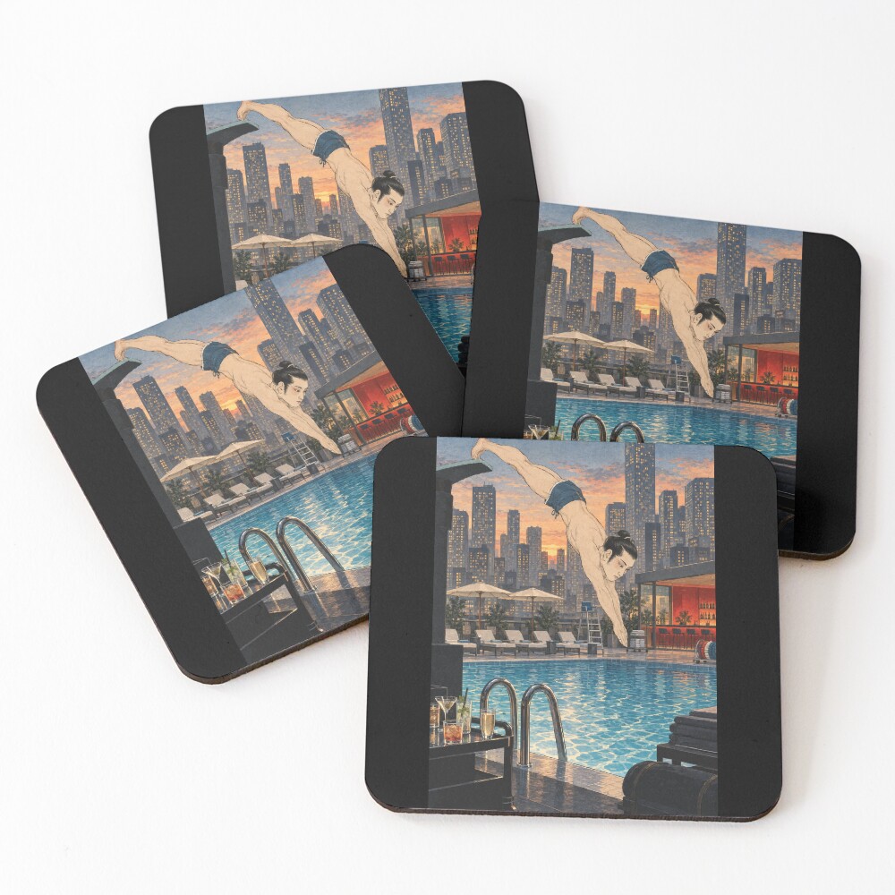 Item preview, Coasters (Set of 4) designed and sold by WAVE-JP.