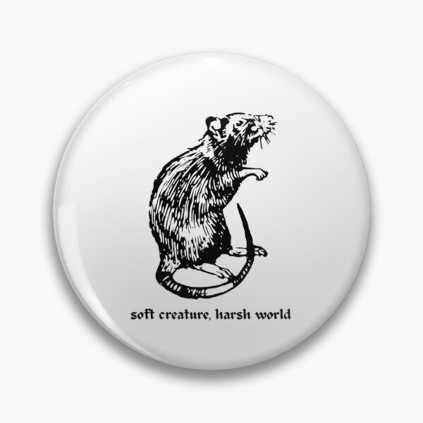 Item preview, Soft Creature Harsh World Vintage Rat - Gothic Aesthetic Linocut designed and sold by DanisPixieArt.