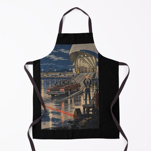 Item preview, Cargo Farewell Rally Car Loading Freighter Night Apron designed and sold by WAVE-JP.