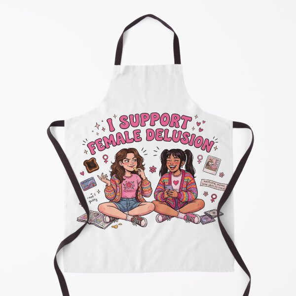 Item preview, I Support Female Delusion Retro Y2K Comic Girlhood Art designed and sold by LexaArtworks.