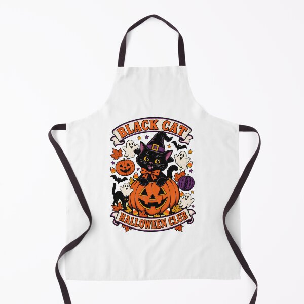 Item preview, Black Cat Halloween Club Jack-o-lantern Ghost Art designed and sold by GiaoCalonas.