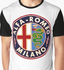 Antique Alfa-Romeo Classic Car Sign Graphic T-Shirt