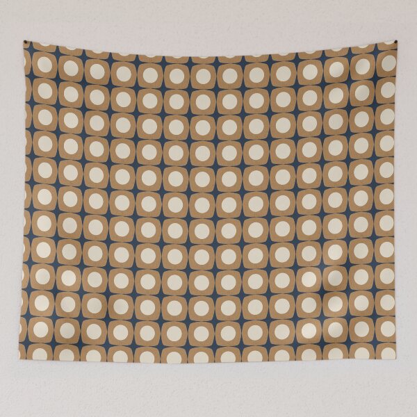 Item preview, Mid Century Modern Atomic Star Tile – Camel Navy designed and sold by susycosta.