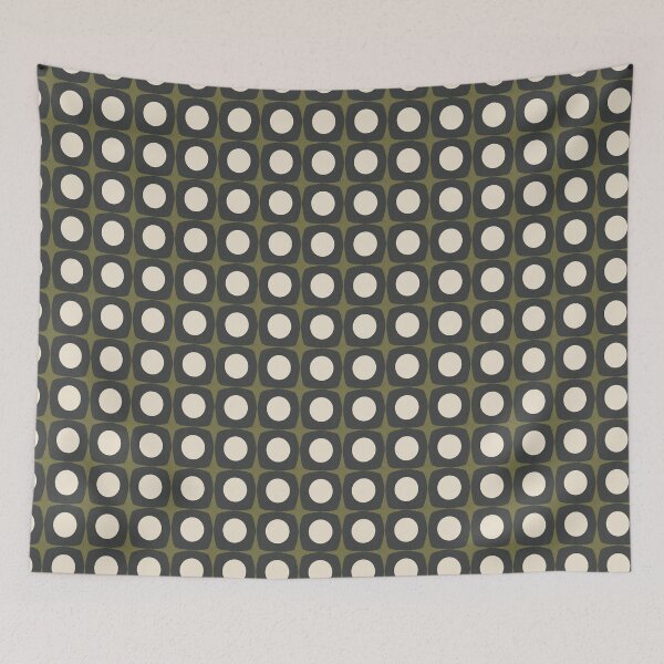 Item preview, Mid Century Modern Atomic Star Tile – Charcoal Olive designed and sold by susycosta.
