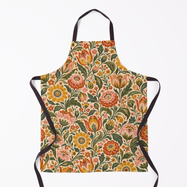 Item preview, Vintage Folk Floral Pattern in Terracotta designed and sold by Apex Designs.