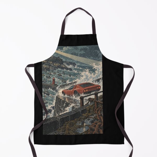 Item preview, Lighthouse Storm Surge Mid-Engine Coupe Japanese Woodblock designed and sold by WAVE-JP.