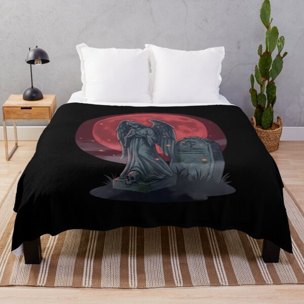 Item preview, Gothic Angel Moon Graveyard Art designed and sold by SideKickCreates.