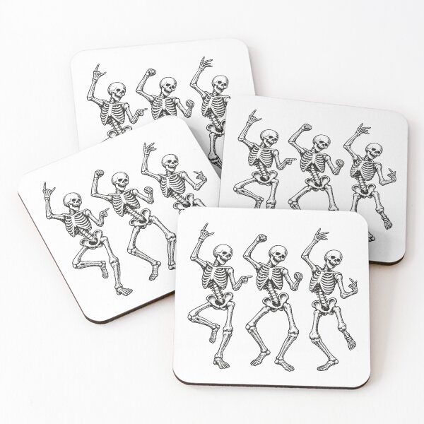 Item preview, Three Dancing Skeletons (with Black ink) designed and sold by VelvetRoom.