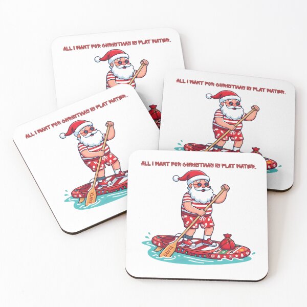 Item preview, All I Want For Christmas Is Flat Water Funny SUP Santa designed and sold by SmartPuns.