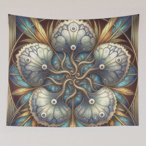 Item preview, Oceanic Art Nouveau Mandala Illustration designed and sold by Frackxion.