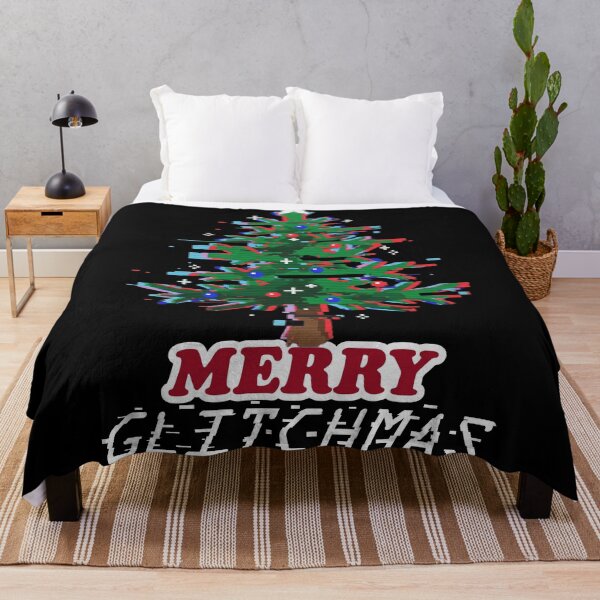 Item preview, Christmas tree with a blue and pink glitch effect 2 designed and sold by samuzai.